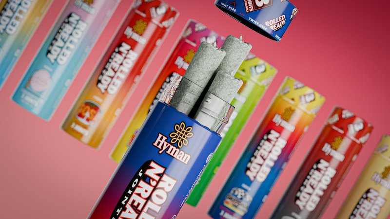 Hyman Rolled N Ready pre-roll tubes open